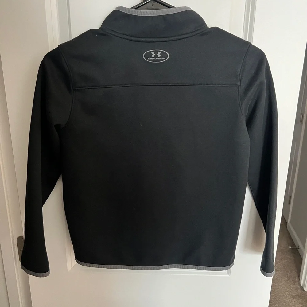 Under Armour Kids Black and Gray Quarter-Zip Sweatshirt
